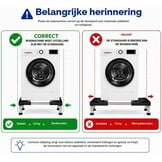 Wasmachine-onderstel, wasmachinekast, voetstuk voor koelkast, droger en vriezer, berenbelasting, 150 kg, verstelbare breedte hoogte (40-60 cm, 13-16 cm)