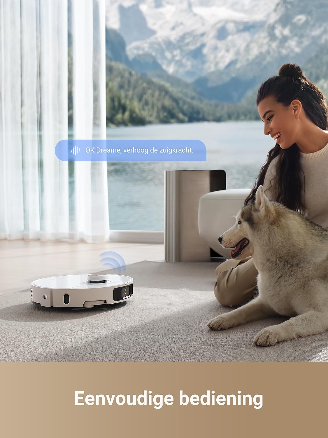 DREAME L40 Ultra Robotstofzuiger met afneembare en optilbare dweil,uitschuifbare en optilbare zijborstel,11.000Pa zuigkracht,65℃ dweil en wasbord zelfreinigend,automatisch legen,automatisch bijvullen