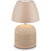 BRILONER - Led-tafellamp, draadloos, IP44 met touch, dimbaar, keramische voet, bedlampje, leeslamp, led-lamp, decoratieve lamp, tafellamp, acculamp, buitenlamp, 13,5 x 22 cm, beige