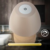 BRILONER - Led-tafellamp, draadloos, IP44 met touch, dimbaar, keramische voet, bedlampje, leeslamp, led-lamp, decoratieve lamp, tafellamp, acculamp, buitenlamp, 13,5 x 22 cm, beige