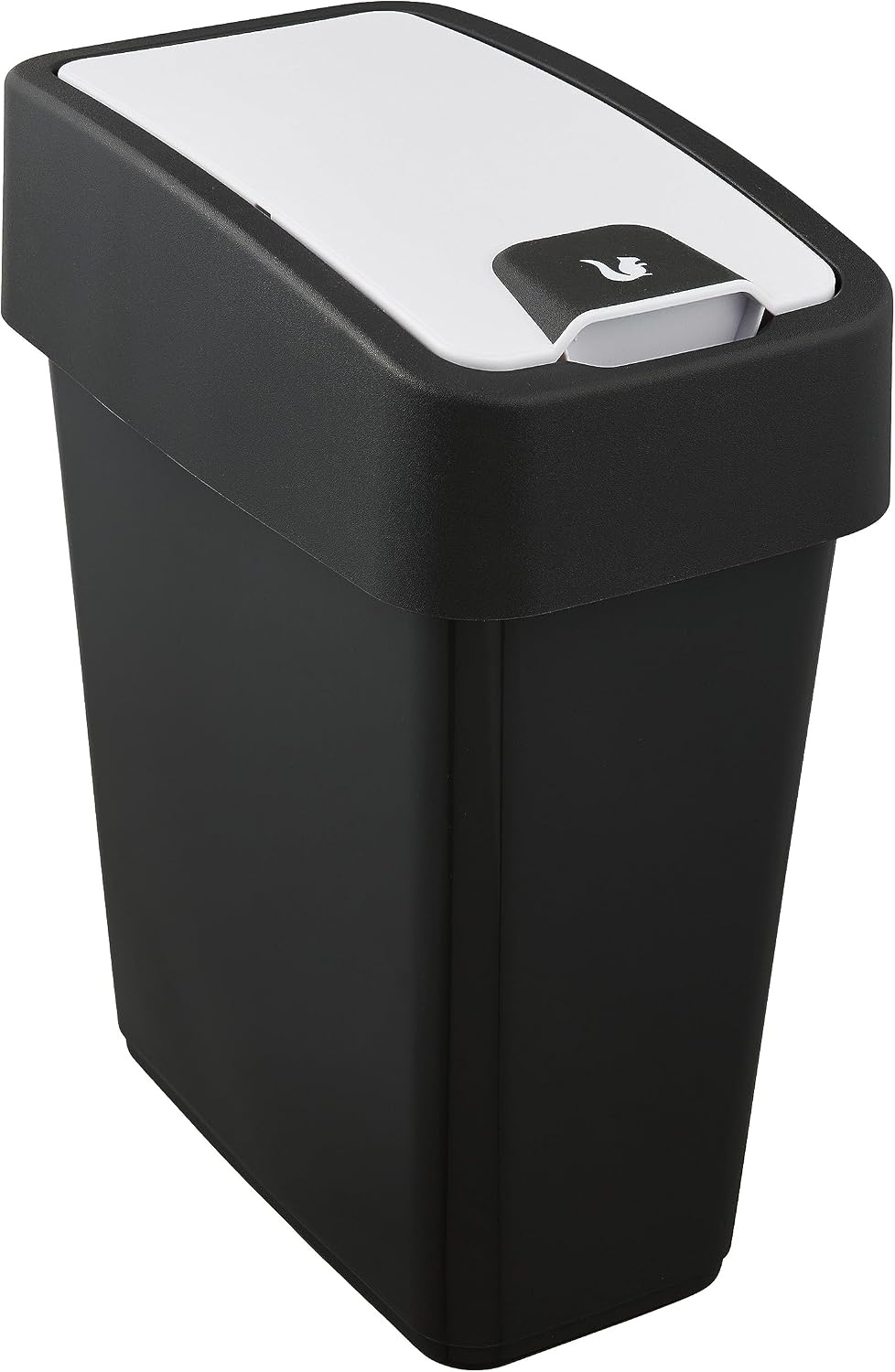 keeeper Premium afvalbak, vuilnisbak met klepdeksel, soft-touch, 45 l, Magne, zilver