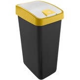 keeeper Premium afvalbak, vuilnisbak met klepdeksel, soft-touch, 45 l, Magne, zilver