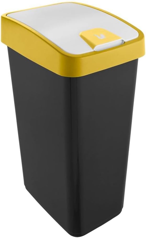 keeeper Premium afvalbak, vuilnisbak met klepdeksel, soft-touch, 45 l, Magne, zilver