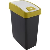 keeeper Premium afvalbak, vuilnisbak met klepdeksel, soft-touch, 45 l, Magne, zilver
