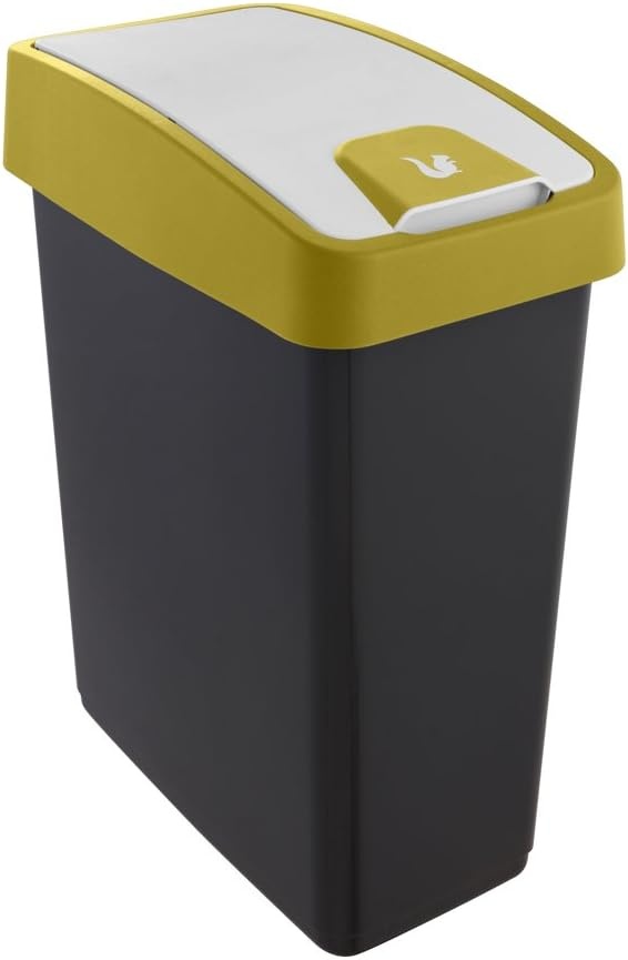 keeeper Premium afvalbak, vuilnisbak met klepdeksel, soft-touch, 45 l, Magne, zilver