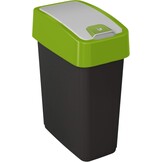 keeeper Premium afvalbak, vuilnisbak met klepdeksel, soft-touch, 45 l, Magne, zilver