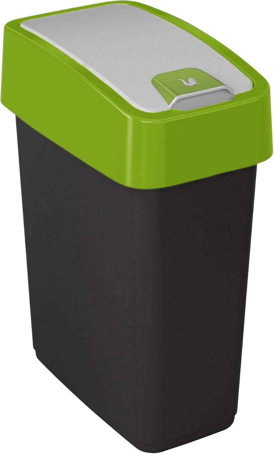 keeeper Premium afvalbak, vuilnisbak met klepdeksel, soft-touch, 45 l, Magne, zilver