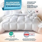 Glückstoff Winterdekbed van veren en dons, 200 x 200 cm, gecertificeerd in Duitsland, dik dekbed, winter, wasbaar, warm donsdekbed, allergie, slaapdeken, extra warm, dekbedovertrek