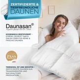 Glückstoff Winterdekbed van veren en dons, 200 x 200 cm, gecertificeerd in Duitsland, dik dekbed, winter, wasbaar, warm donsdekbed, allergie, slaapdeken, extra warm, dekbedovertrek