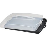 Xavax Rechthoekige Taart- en Cake Transportbox 43 x 34 cm Antraciet/Transparant