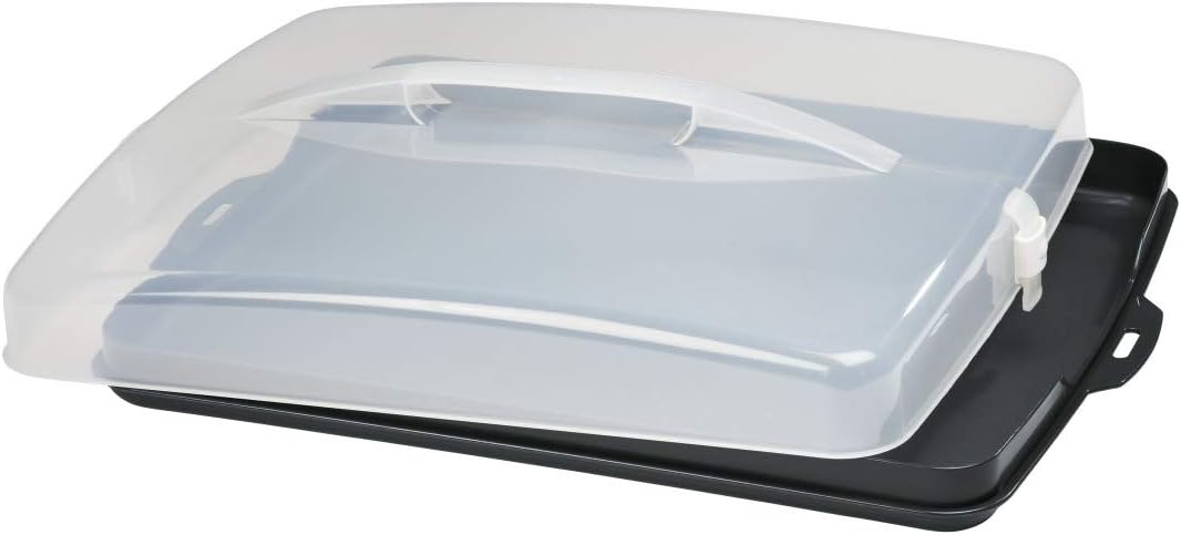 Xavax Rechthoekige Taart- en Cake Transportbox 43 x 34 cm Antraciet/Transparant