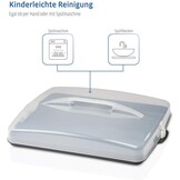 Xavax Rechthoekige Taart- en Cake Transportbox 43 x 34 cm Antraciet/Transparant