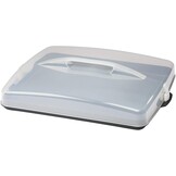 Xavax Rechthoekige Taart- en Cake Transportbox 43 x 34 cm Antraciet/Transparant