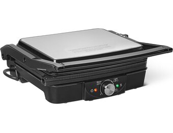 Amazon Basics Contactgrill - 2000 Watt - Met temperatuurregeling en anti-aanbaklaag - Zwart