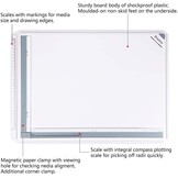 Preciva A3 tekentafel, A3 tekentafel, technische tekentafel metrisch systeem 51 x 36,5 cm, multifunctioneel tekentafelgereedschap met parallelle bewegingsaccessoires, verstelbare hoek