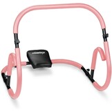 Relaxdays buikspiertrainer, AB-trainer met hoofdkussen, 2 handgrepen, HxBxD: 66 x 71 x 71 cm, voor thuis, roze/zwart