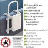 WENKO Secura Badinstaphulp - 150 kg draagvermogen - Aluminium - Wit