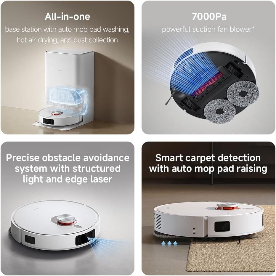 Robotstofzuiger X20 Pro met Dweilfunctie en Automatisch Basisstation