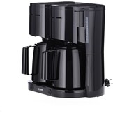 Severin Duo filterkoffiezetapparaat met thermoskan, koffiezetapparaat voor maximaal 16 kopjes, aantrekkelijke filtermachine met 2 thermoskannen, zwart, KA 9315