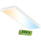 BRILONER - LED paneel, EEK A lichtbron, 12,6W bij 2860lm, afstandsbediening, dimbaar, CCT warm tot koel wit, LED lamp, woonkamerlamp, plafondlamp, ganglamp, 100x25x6 cm, wit