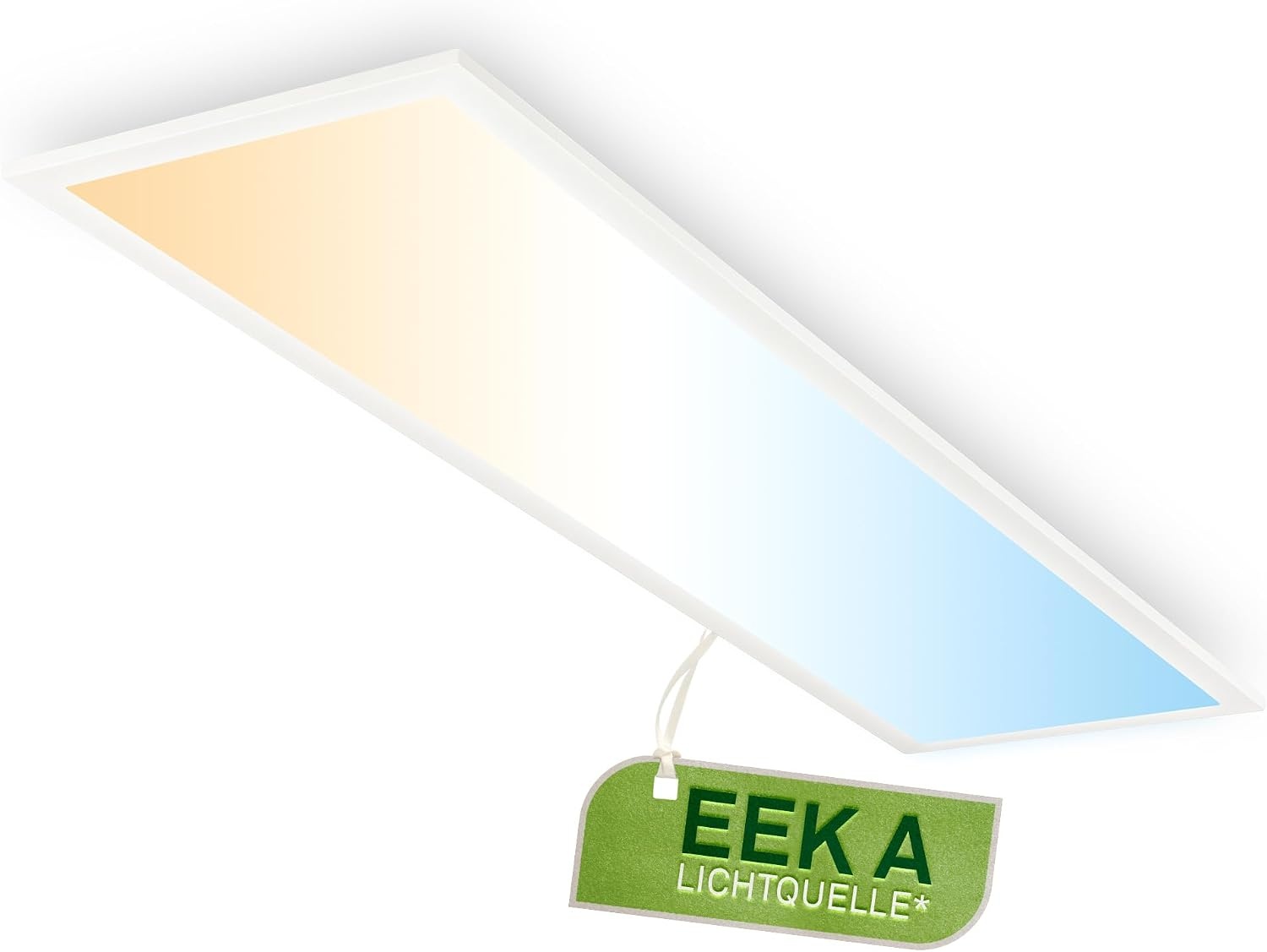BRILONER - LED paneel, EEK A lichtbron, 12,6W bij 2860lm, afstandsbediening, dimbaar, CCT warm tot koel wit, LED lamp, woonkamerlamp, plafondlamp, ganglamp, 100x25x6 cm, wit