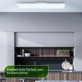 BRILONER - LED paneel, EEK A lichtbron, 12,6W bij 2860lm, afstandsbediening, dimbaar, CCT warm tot koel wit, LED lamp, woonkamerlamp, plafondlamp, ganglamp, 100x25x6 cm, wit