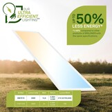 BRILONER - LED paneel, EEK A lichtbron, 12,6W bij 2860lm, afstandsbediening, dimbaar, CCT warm tot koel wit, LED lamp, woonkamerlamp, plafondlamp, ganglamp, 100x25x6 cm, wit