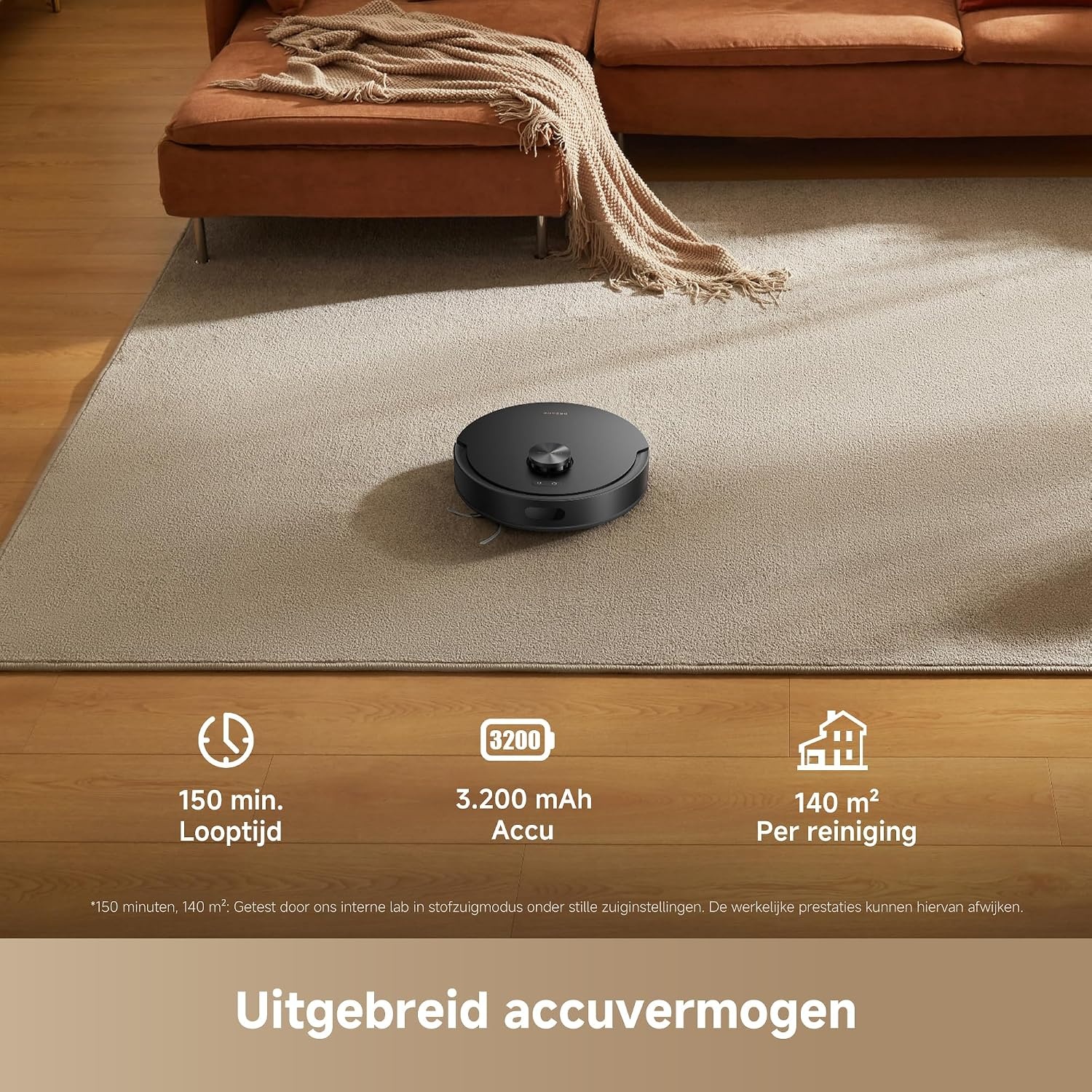 DREAME D20 Air Plus robotstofzuiger met 20.000 Pa zuigkracht