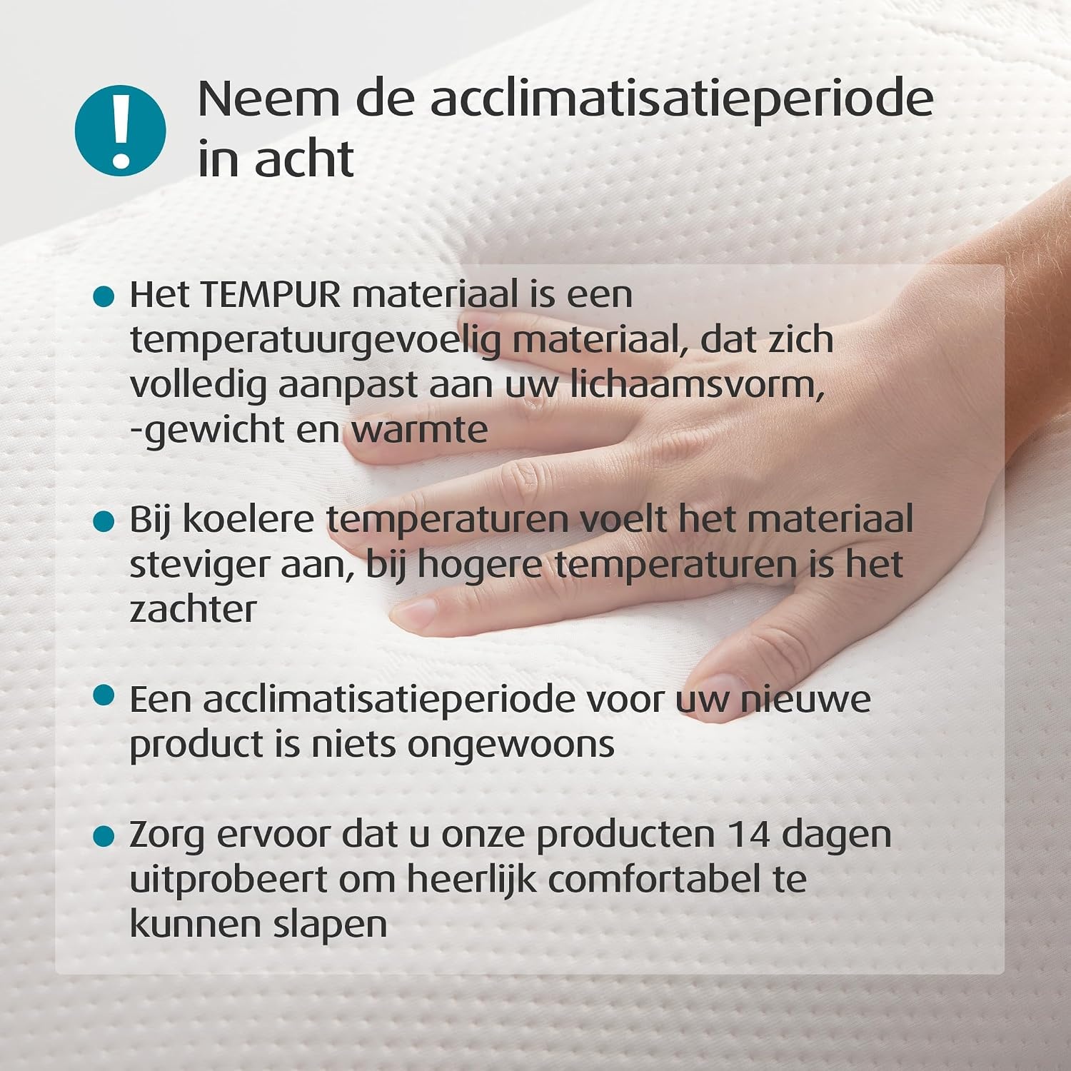 TEMPUR Ombracio Ergonomisch Hoofdkussen - 60 x 50 x 10 cm - Wit