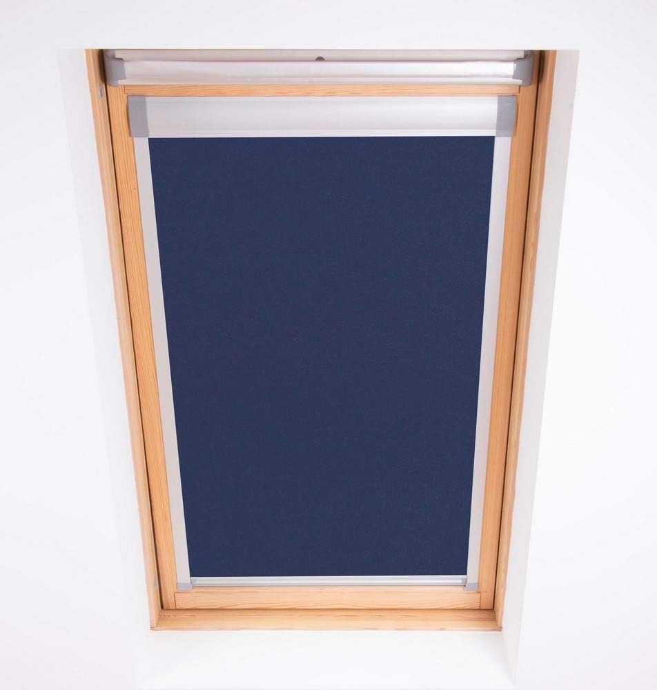 Bloc Verduisterend Dakraam Rolgordijn voor Velux FK06, Navy Blauw, 48 x 98 cm