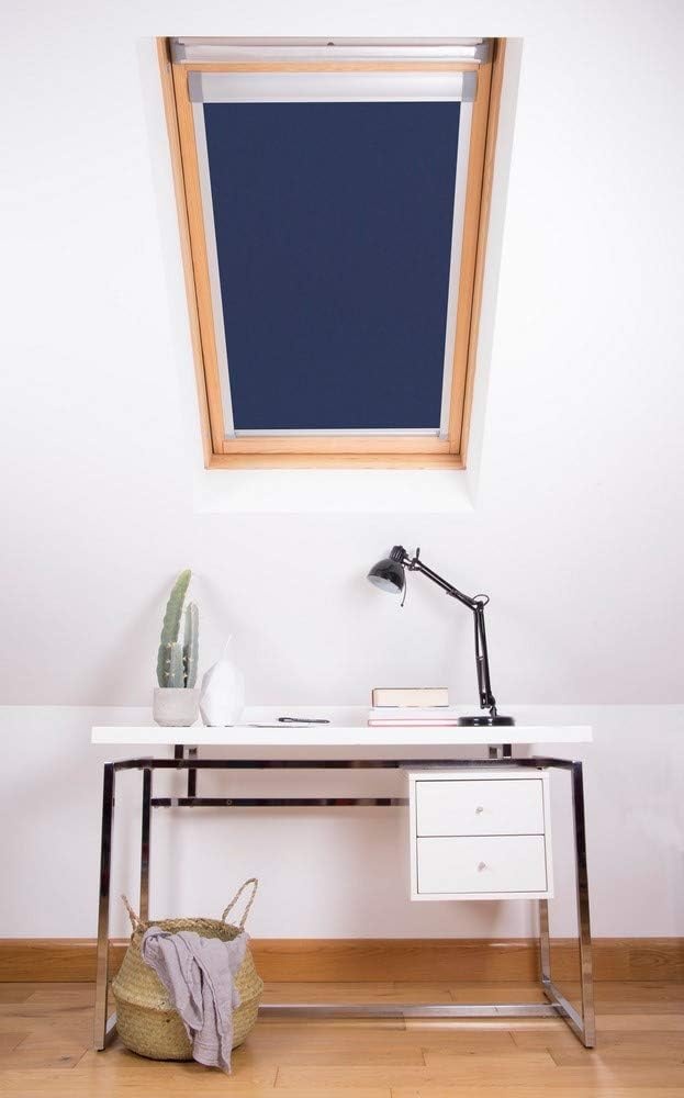 Bloc Verduisterend Dakraam Rolgordijn voor Velux FK06, Navy Blauw, 48 x 98 cm
