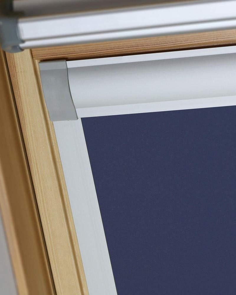 Bloc Verduisterend Dakraam Rolgordijn voor Velux FK06, Navy Blauw, 48 x 98 cm