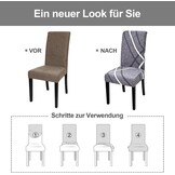 Alishomtll Set van 4/6 rekbare stoelhoezen voor schommelstoelen, afneembaar en wasbaar, bescherming voor eetkamerstoelen, keuken, restaurant, hotel, banket (grijs)