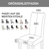 Alishomtll Set van 4/6 rekbare stoelhoezen voor schommelstoelen, afneembaar en wasbaar, bescherming voor eetkamerstoelen, keuken, restaurant, hotel, banket (grijs)