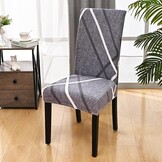 Alishomtll Set van 4/6 rekbare stoelhoezen voor schommelstoelen, afneembaar en wasbaar, bescherming voor eetkamerstoelen, keuken, restaurant, hotel, banket (grijs)