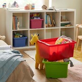 SUNDIS, opbergbox 30L, L46,5xB.36,5xH23cm, stapelbaar, rood, set van 10