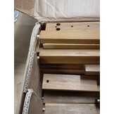 vidaXL Buiten Eindbank met kussen Naturel 115 x 83 x 73 cm