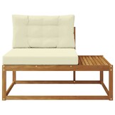vidaXL Buiten Eindbank met kussen Naturel 115 x 83 x 73 cm