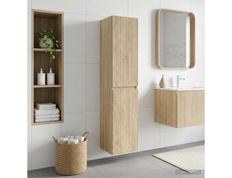 vidaXL Wand Gemonteerde Badkamerkast Sonoma Eiken 33 x 34,5 x 160 cm