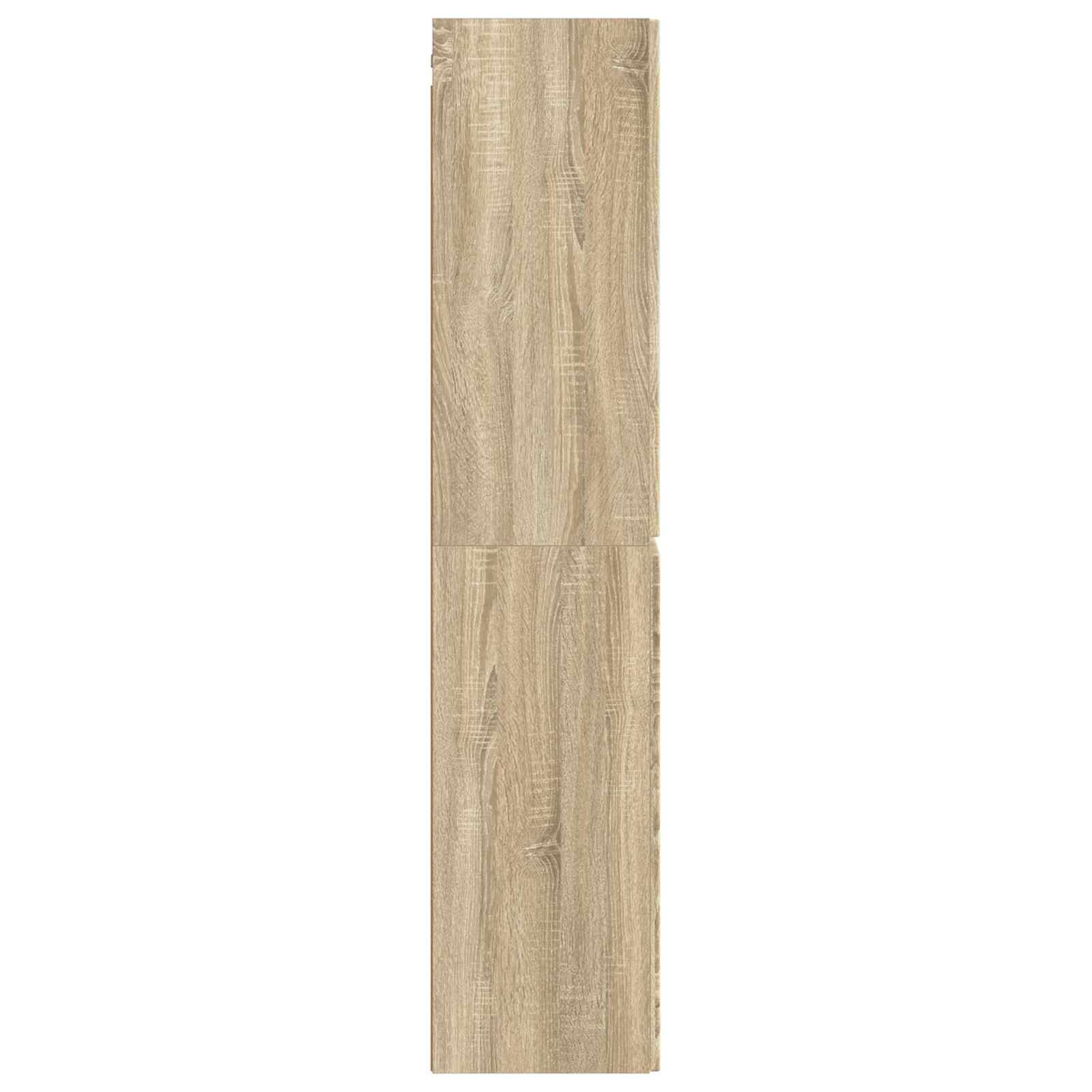 vidaXL Wand Gemonteerde Badkamerkast Sonoma Eiken 33 x 34,5 x 160 cm