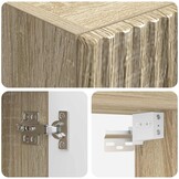 vidaXL Wand Gemonteerde Badkamerkast Sonoma Eiken 33 x 34,5 x 160 cm