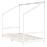 vidaXL Kinderbedframe 90x200 cm massief grenenhout wit