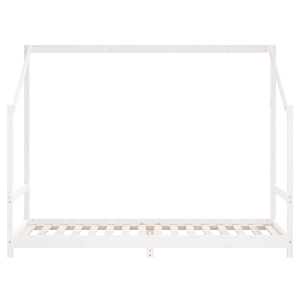 vidaXL Kinderbedframe 90x200 cm massief grenenhout wit