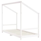 vidaXL Kinderbedframe 90x200 cm massief grenenhout wit