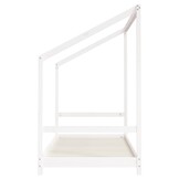 vidaXL Kinderbedframe 90x200 cm massief grenenhout wit
