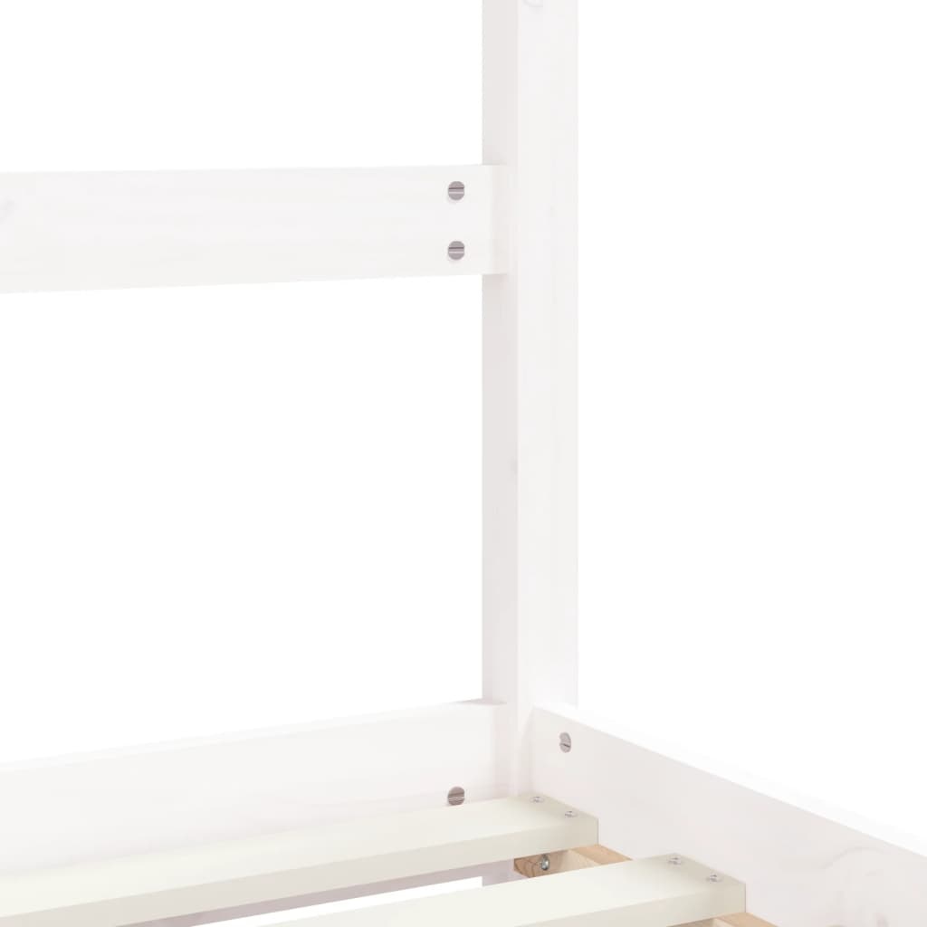vidaXL Kinderbedframe 90x200 cm massief grenenhout wit