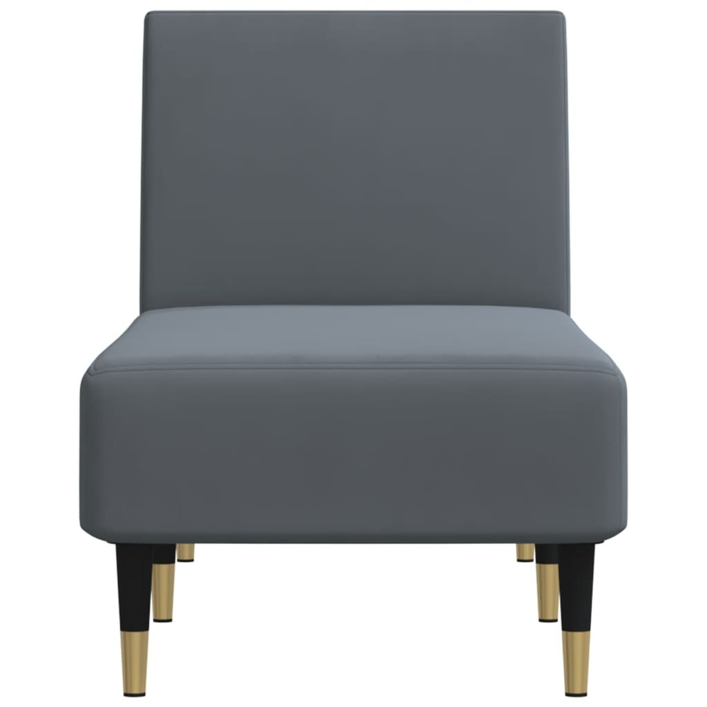 Verstelbare Chaise Longue Fluweel Donkergrijs - 34% Korting!
