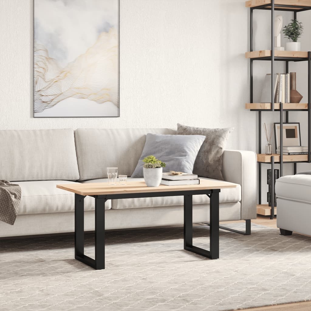 vidaXL Salontafelpoten O-frame Staal Zwart 70x30x43 cm - 53% Korting