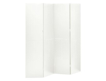 Wit Kamerscherm met 4 Panelen - 160x180 cm met 35% Korting