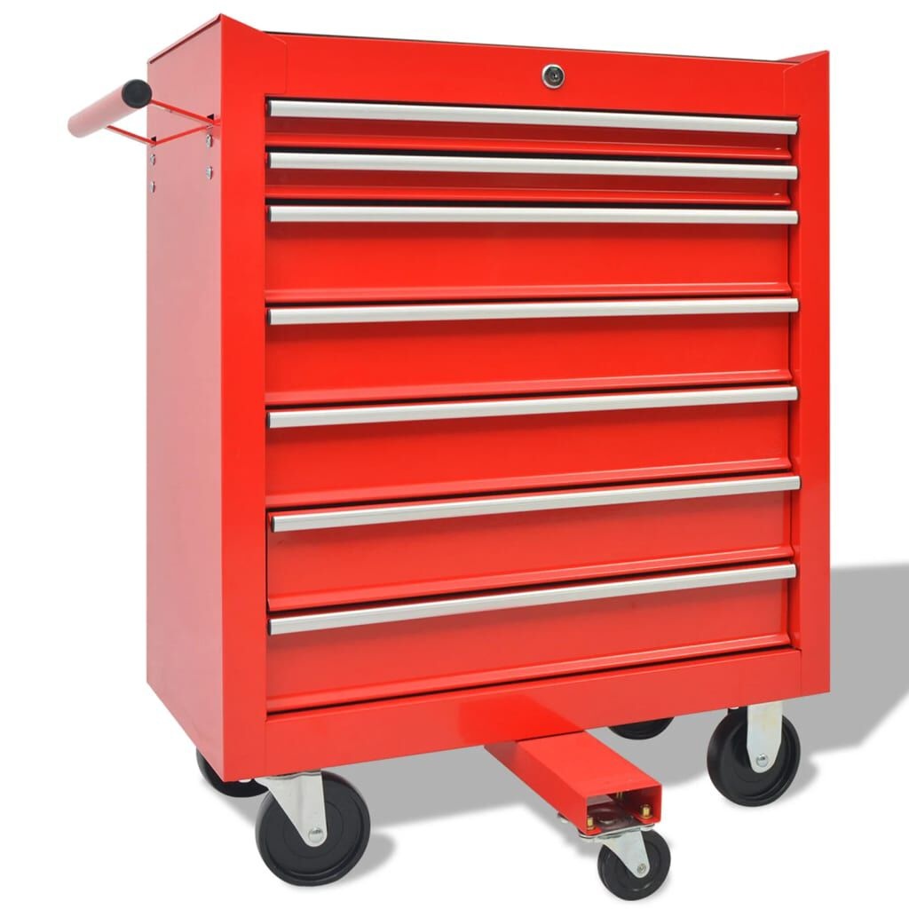 Gereedschapswagen met 1125 Delen - Staal Rood (60% Korting)